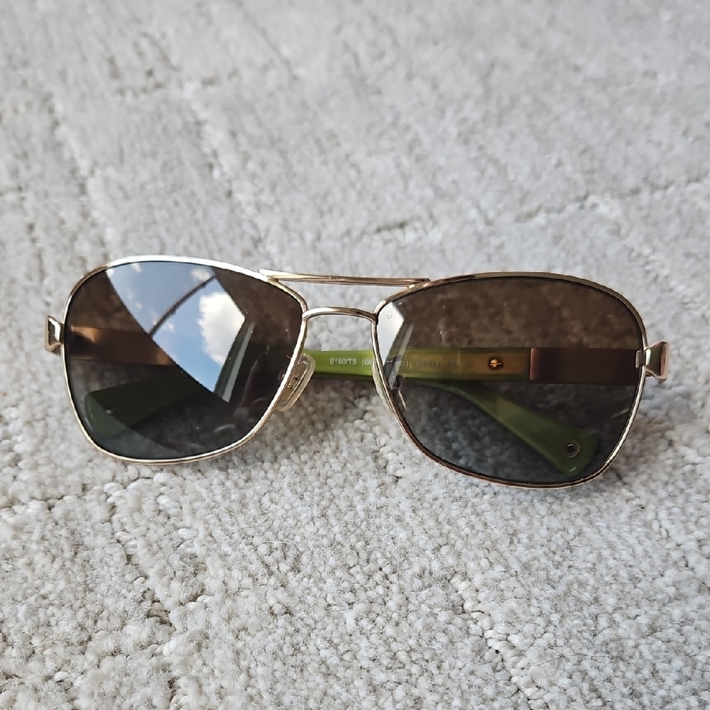Coach Gold and Green Sunglasses